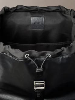 Calvin Klein Black Cargo Top Flap Backpack