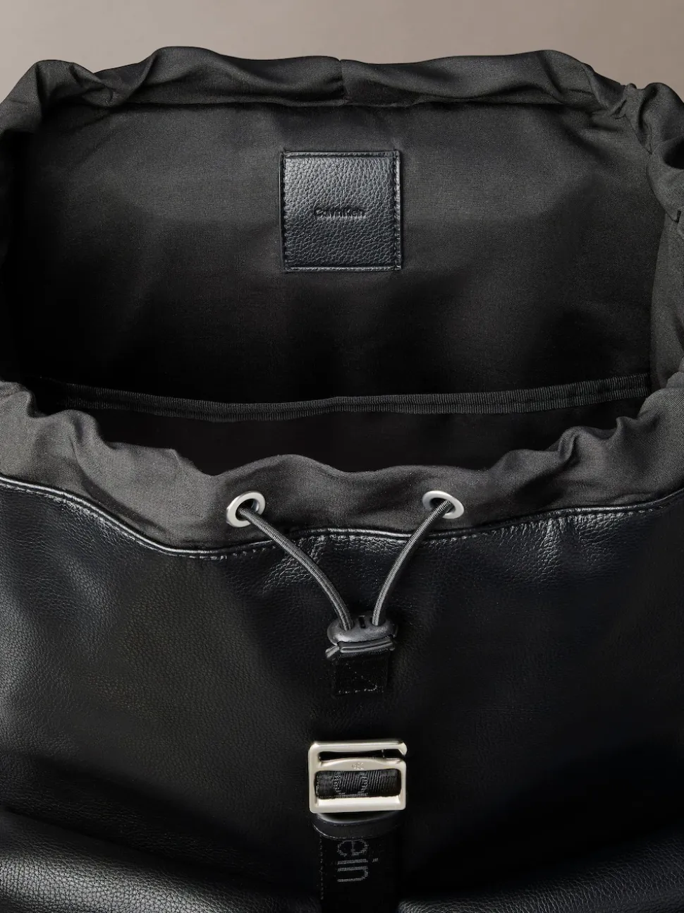 Calvin Klein Black Cargo Top Flap Backpack