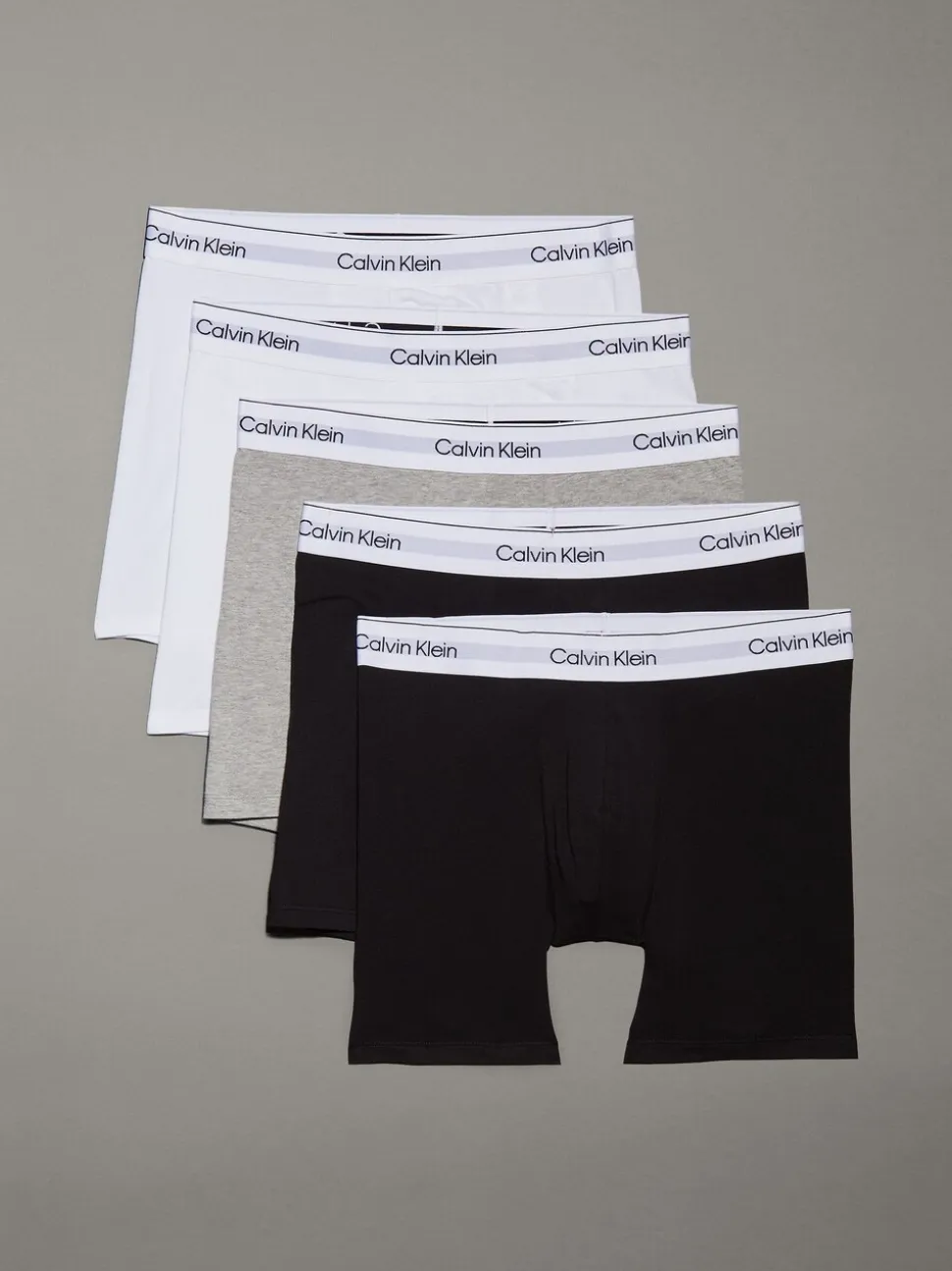 Calvin Klein Black Chrome 5 Pack Icon Cotton Stretch Boxer Trunks 5 Pack