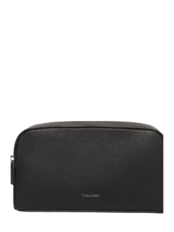 Calvin Klein Black Foil Emboss Dopp Kit Bag