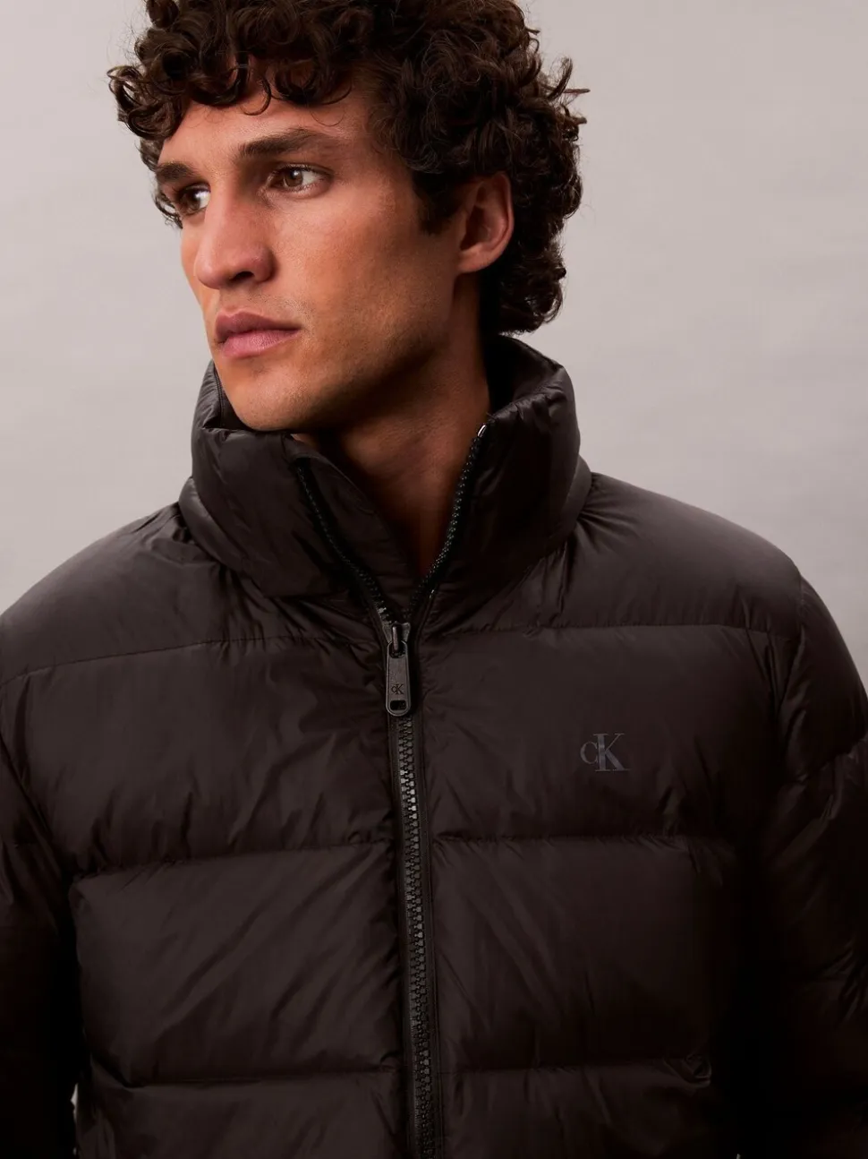 Calvin Klein Black Hooded Down Puffer Jacket