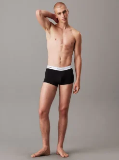 Calvin Klein Black Icon Cotton Stretch Low Rise Boxer Trunks 3 Pack