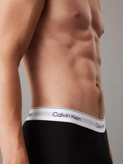 Calvin Klein Black Icon Cotton Stretch Low Rise Boxer Trunks 3 Pack
