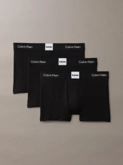 Calvin Klein Black Icon Logo Graphic Stretch Boxer Trunks 3 Pack