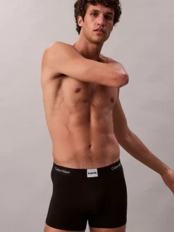 Calvin Klein Black Icon Logo Graphic Stretch Boxer Trunks 3 Pack