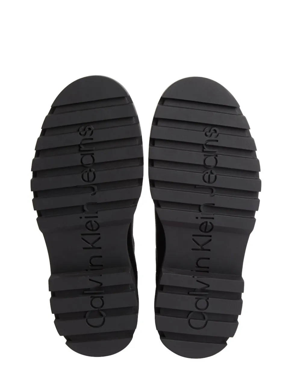 Calvin Klein Black Leather Airfit Lugged Chelsea Boots