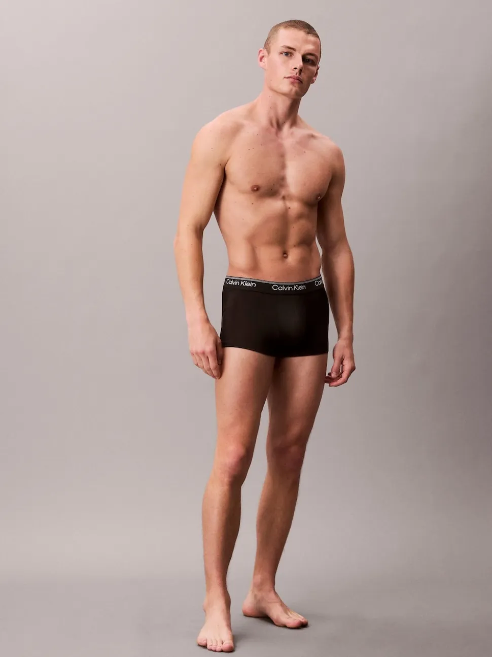 Calvin Klein Black Low Rise Microfibre Stretch Trunks 3 Pack