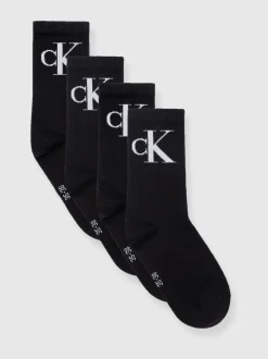 Calvin Klein Black Mens Crew Socks 4 Pack