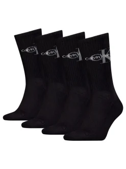 Calvin Klein Black Mens Crew Socks 4 Pack