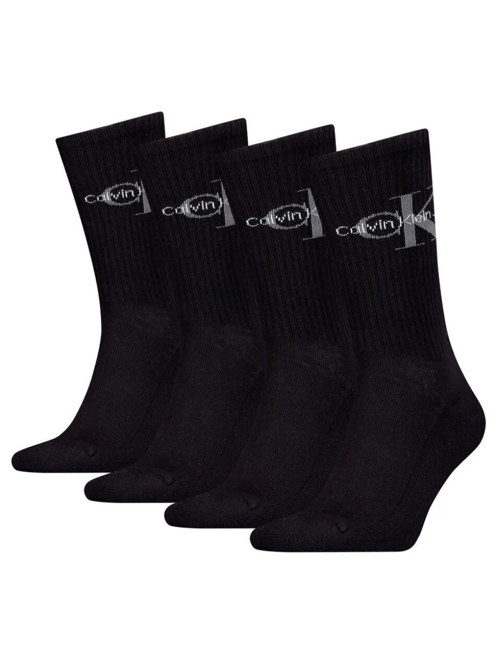 Calvin Klein Black Mens Crew Socks 4 Pack