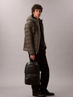 Calvin Klein Black Micro Pebble Round Backpack