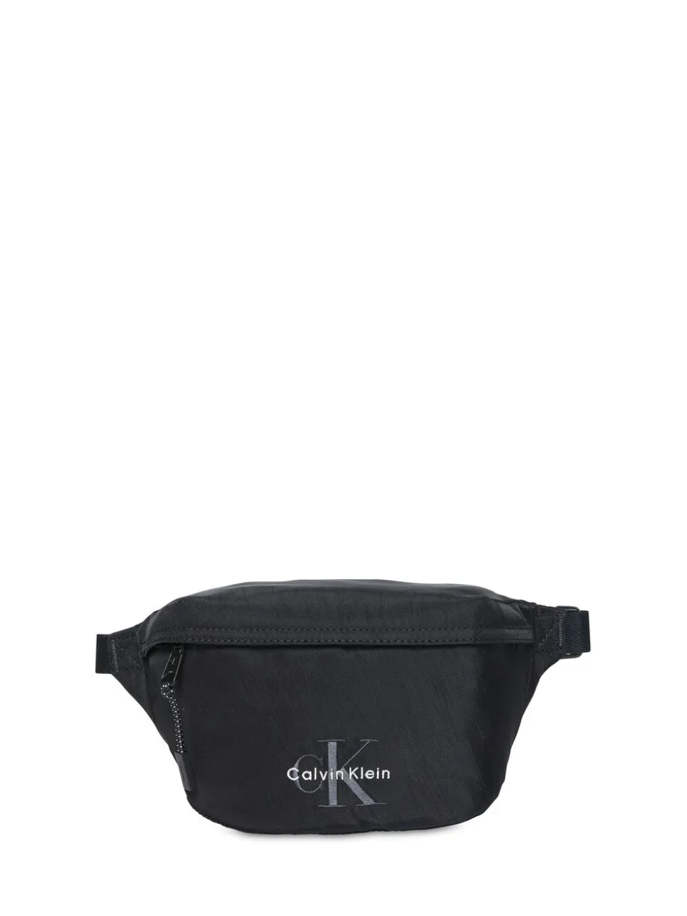 Calvin Klein Black Nylon Monogram Logo Waistpack