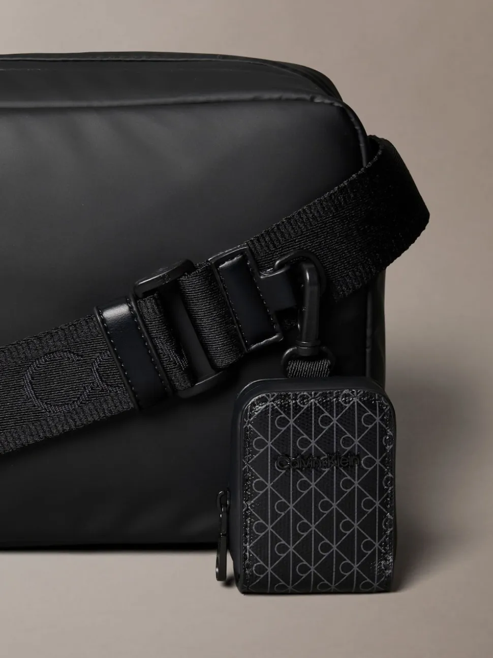 Calvin Klein Black Puffer Utility Camera Bag