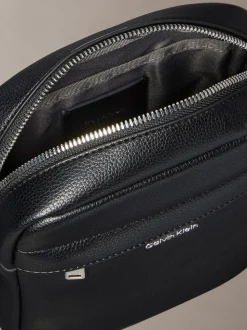 Calvin Klein Black Raised Reporter Bag