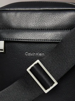 Calvin Klein Black Raised Reporter Bag