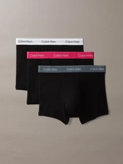 Calvin Klein Black Relaxed Dart Icon Cotton Stretch Trunks 3 Pack