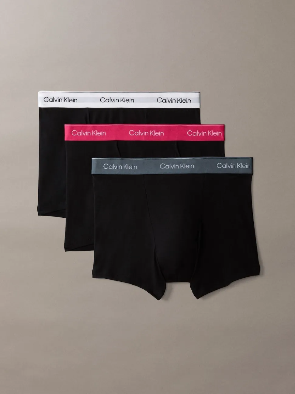 Calvin Klein Black Relaxed Dart Icon Cotton Stretch Trunks 3 Pack
