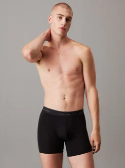 Calvin Klein Black Tonal Icon Cotton Stretch Boxer Briefs 3 Pack