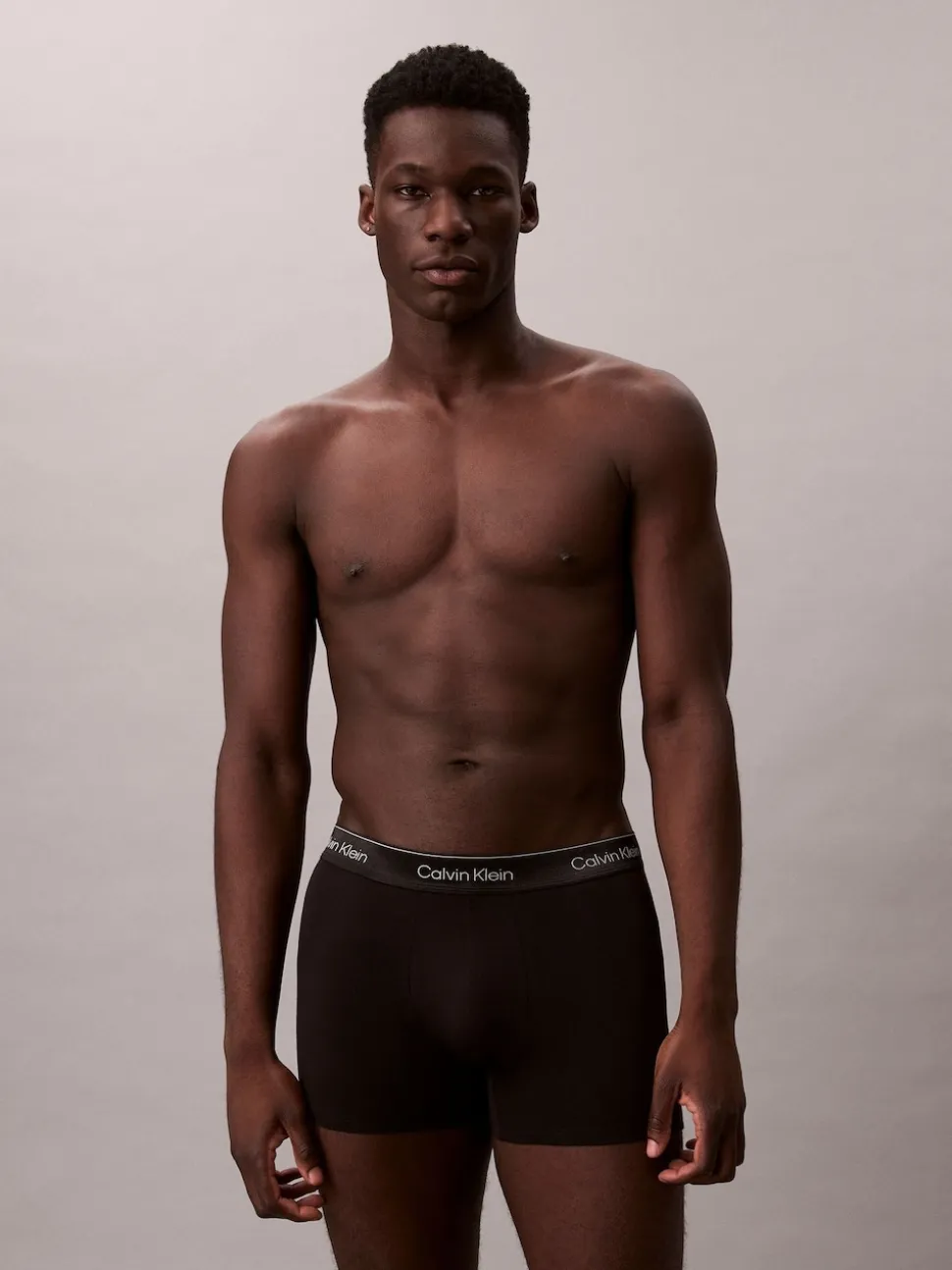 Calvin Klein Black Tonal Icon Cotton Stretch Single Pack Boxer Trunks