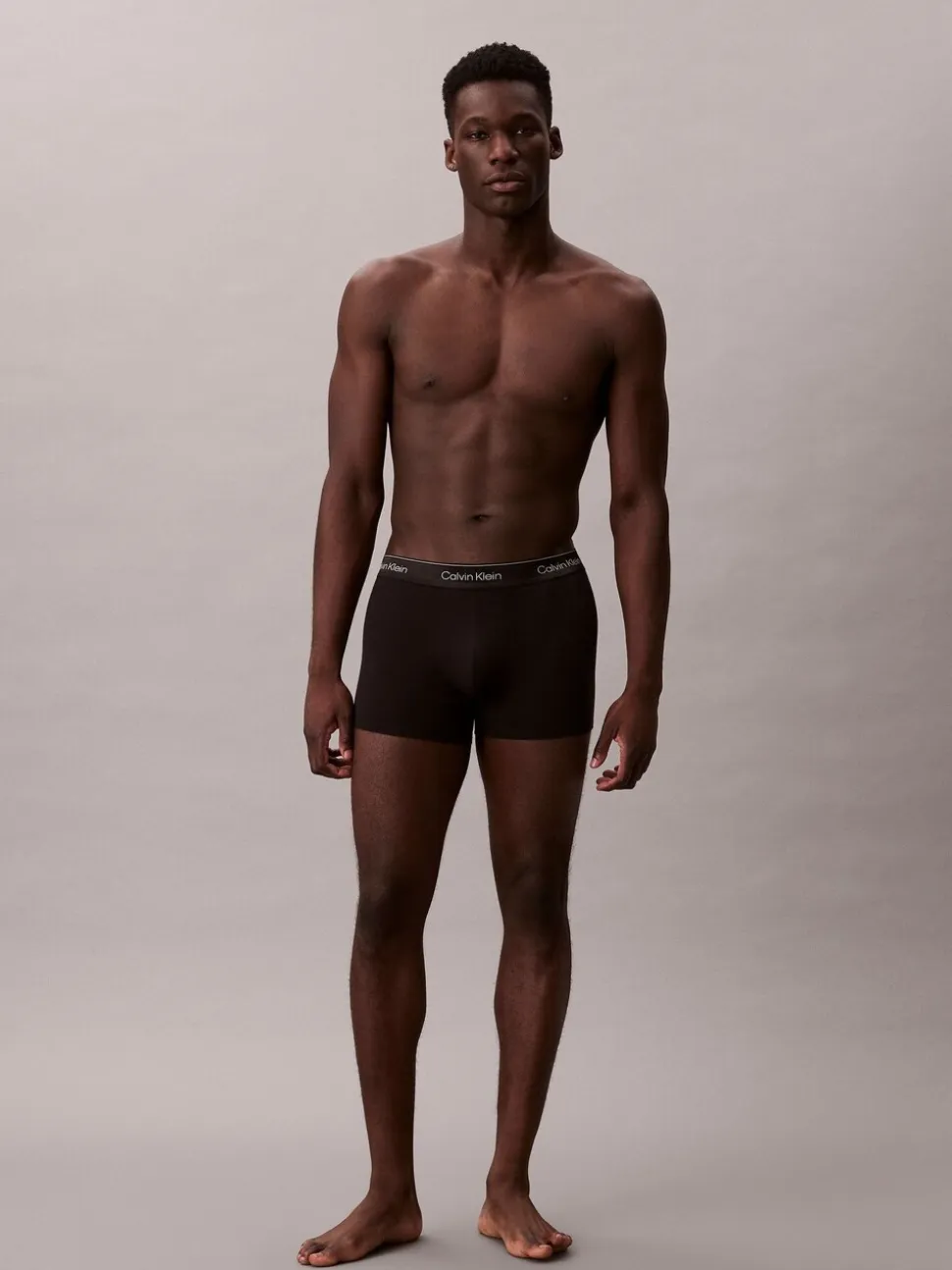 Calvin Klein Black Tonal Icon Cotton Stretch Single Pack Boxer Trunks