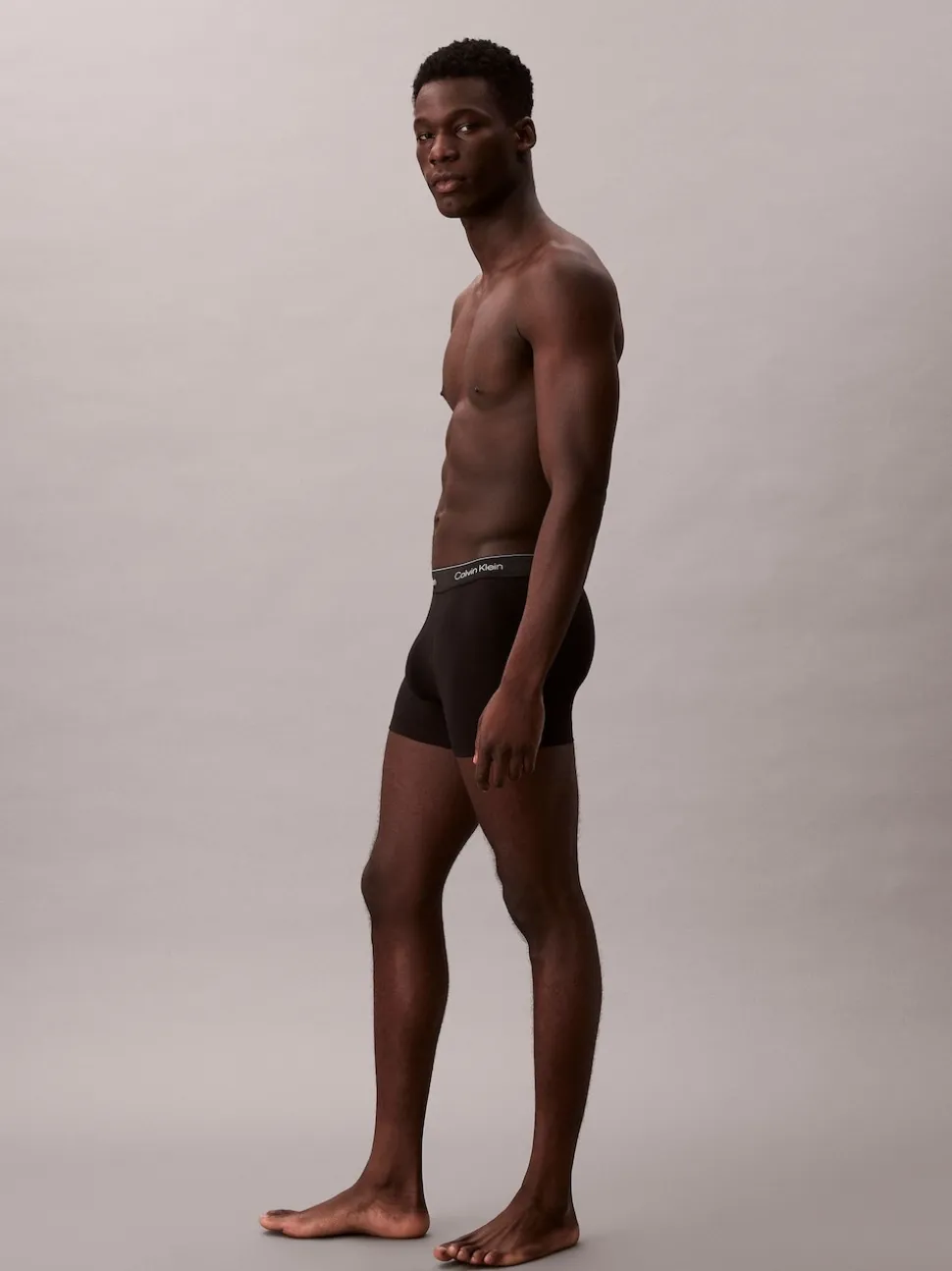 Calvin Klein Black Tonal Icon Cotton Stretch Single Pack Boxer Trunks