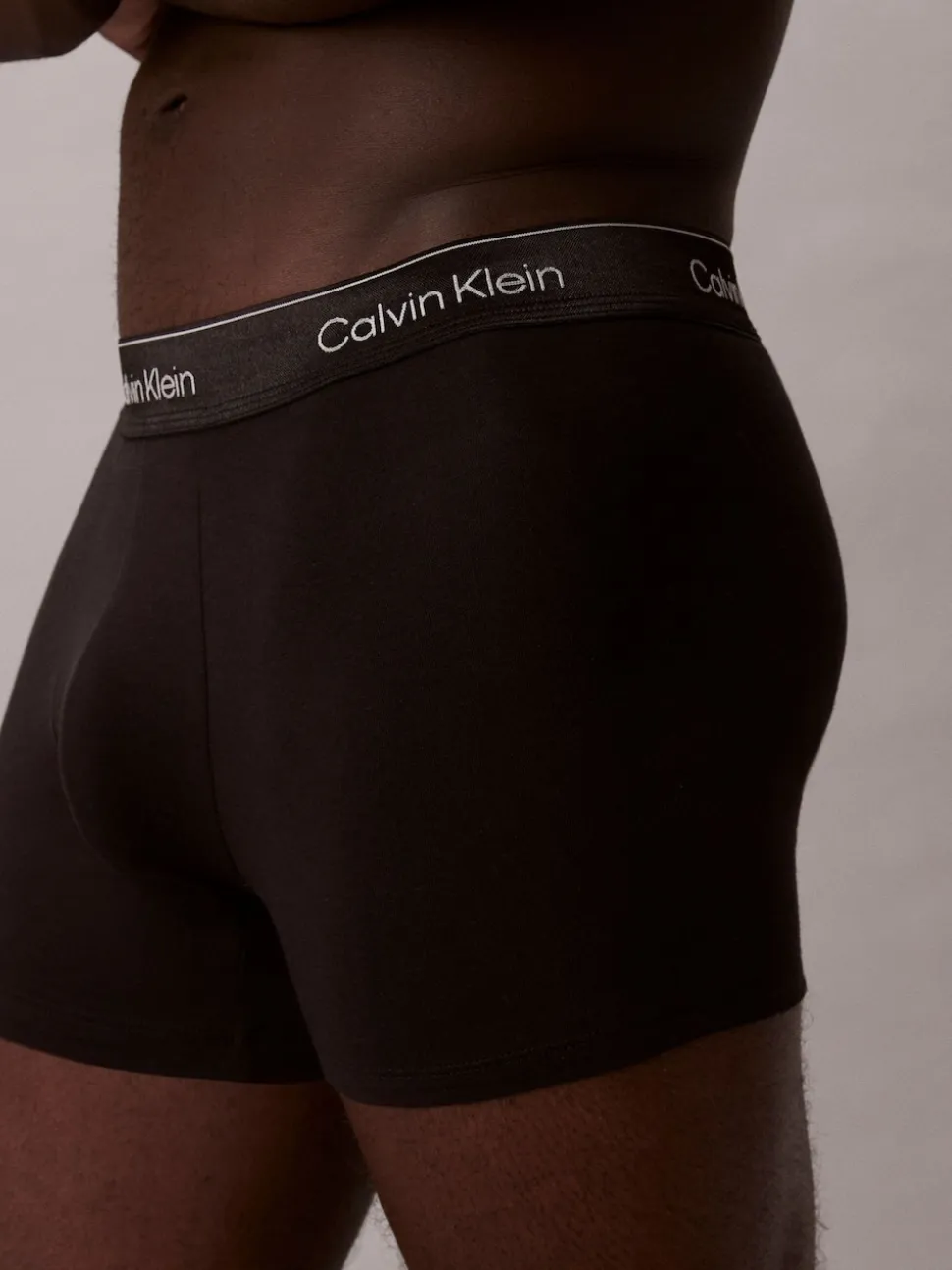 Calvin Klein Black Tonal Icon Cotton Stretch Single Pack Boxer Trunks