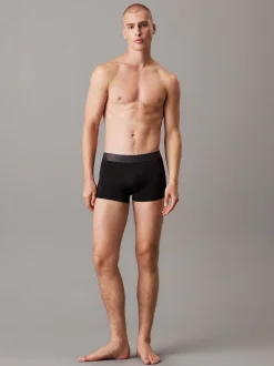 Calvin Klein Black/Brown Band Micro Stretch Boxer Briefs 3 Pack