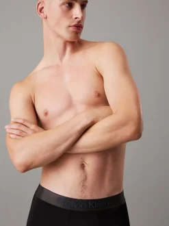 Calvin Klein Black/Brown Band Micro Stretch Boxer Briefs 3 Pack