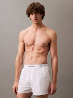 Calvin Klein Black/White/Grey 3 Pack Slim Fit Boxers - Icon Cotton Stretch