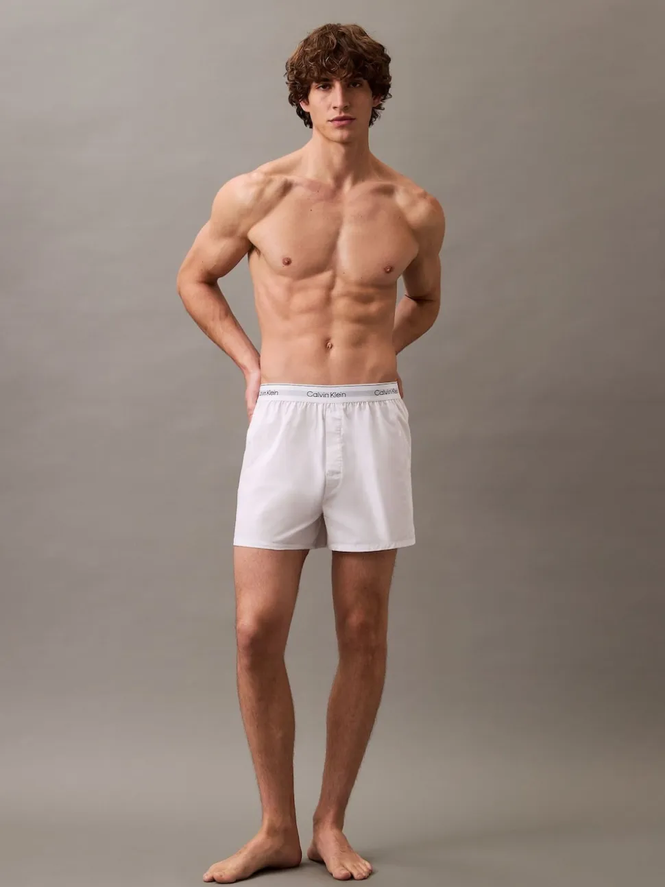 Calvin Klein Black/White/Grey 3 Pack Slim Fit Boxers - Icon Cotton Stretch