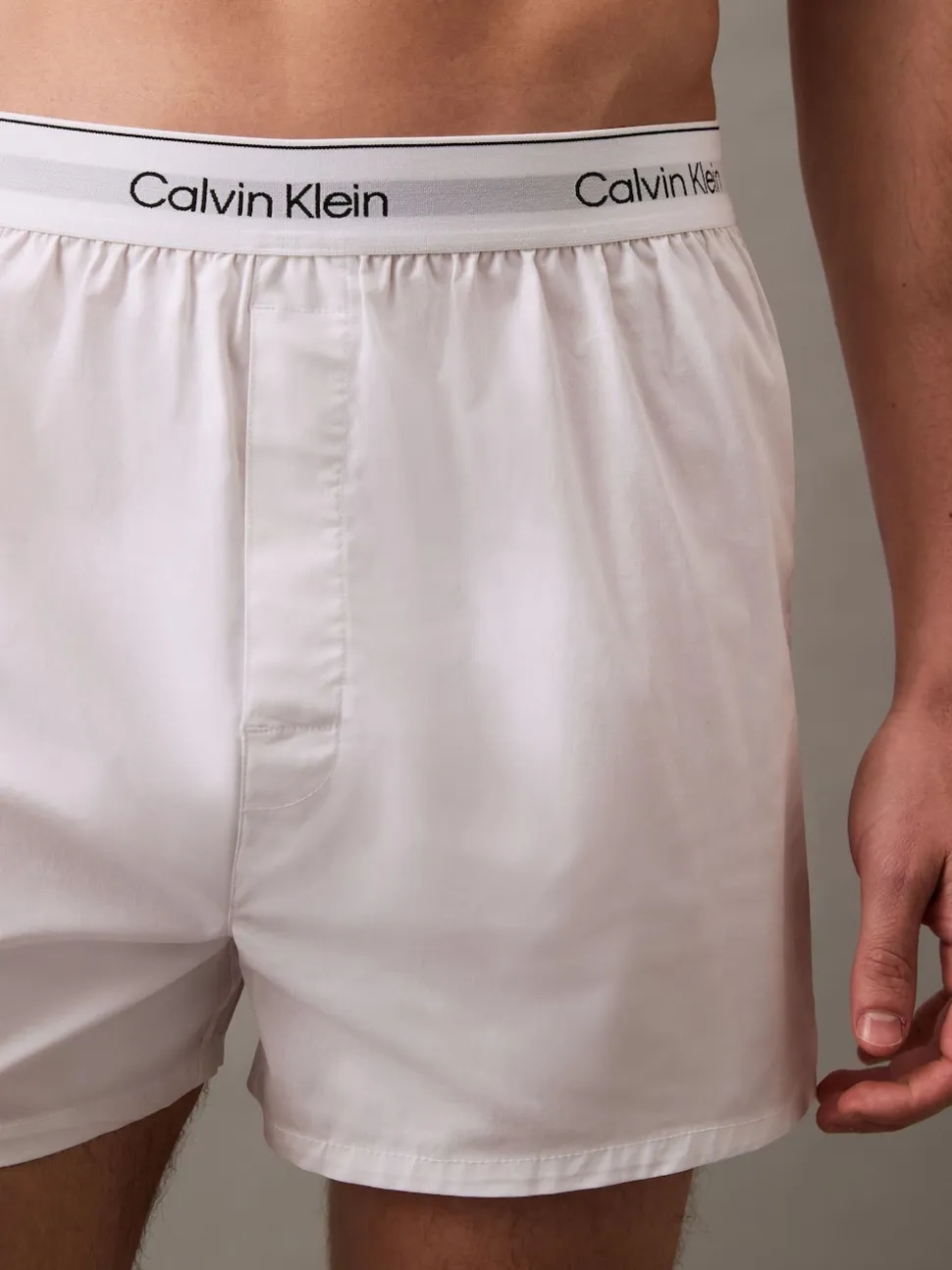Calvin Klein Black/White/Grey 3 Pack Slim Fit Boxers - Icon Cotton Stretch