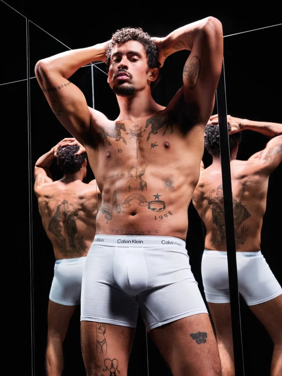 Calvin Klein Black/White/Grey Icon Cotton Stretch Boxer Briefs 3 Pack