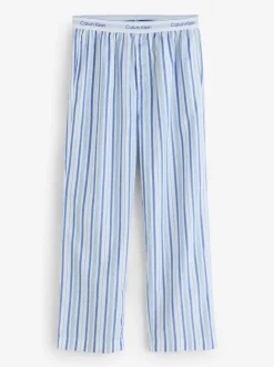 Calvin Klein Blue Poplin Long-Sleeve Button-Down Shirt Set
