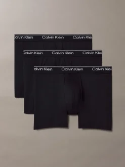 Calvin Klein Blue Tonal Microfibre Stretch Boxer Briefs 3 Pack