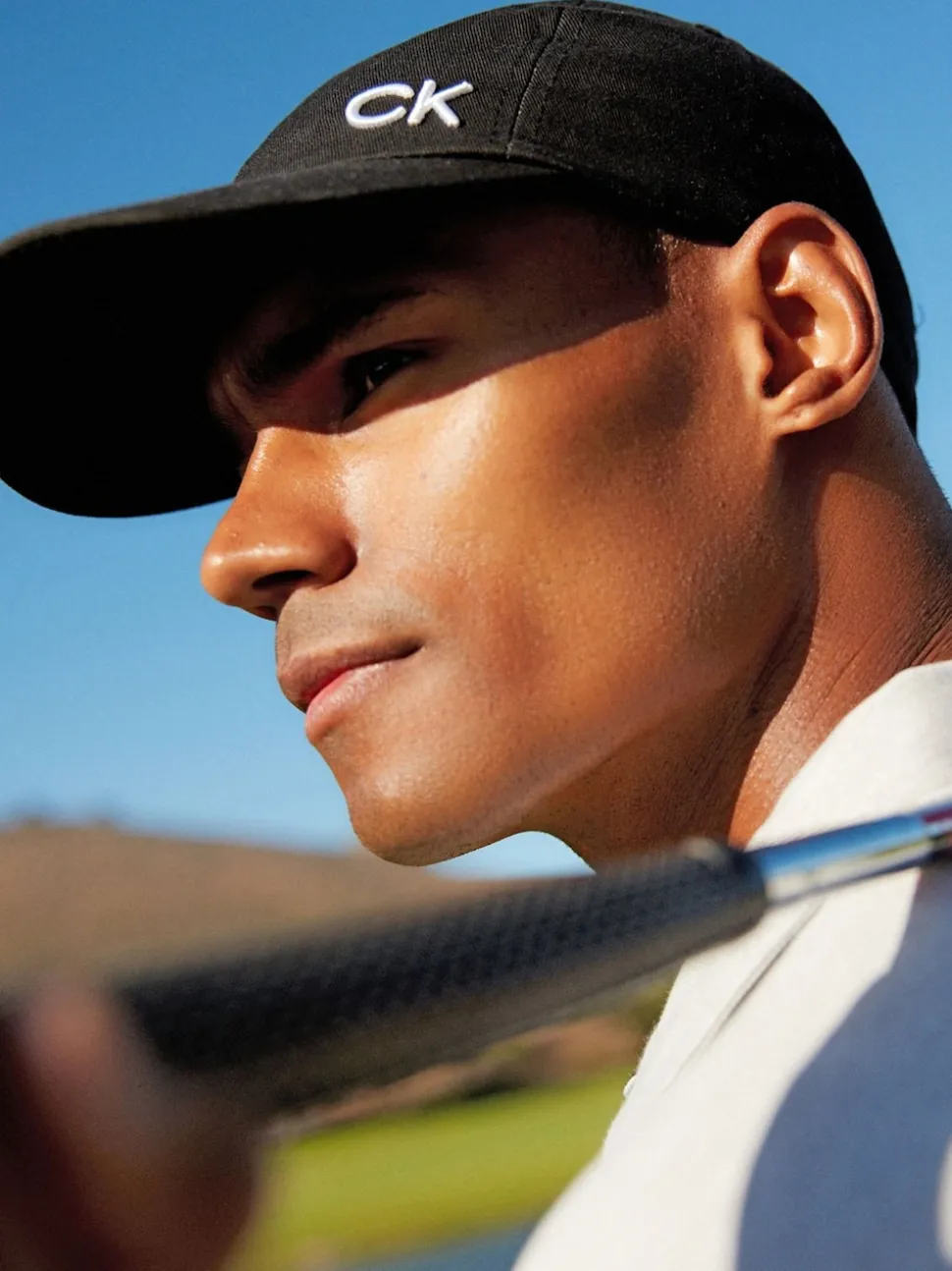 Calvin Klein Golf 100% Cotton Twill Black Caps