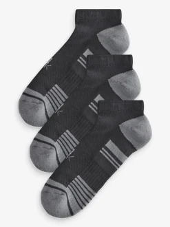 Calvin Klein Golf Tech Black Trainers Socks 3 Pack