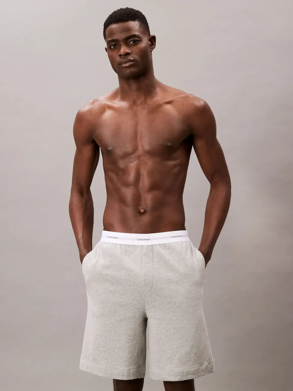 Calvin Klein Grey Lounge Icon Cotton Terry Sleep Shorts