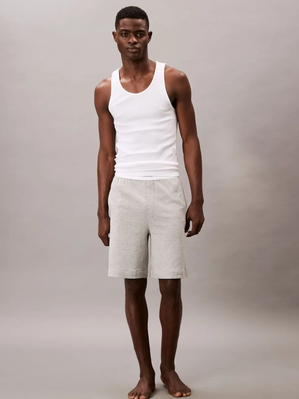 Calvin Klein Grey Lounge Icon Cotton Terry Sleep Shorts
