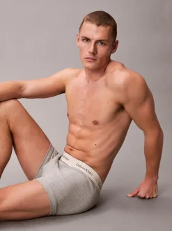 Calvin Klein Grey/White/Cream Heritage Cotton Stretch Boxer Briefs 3 Pack