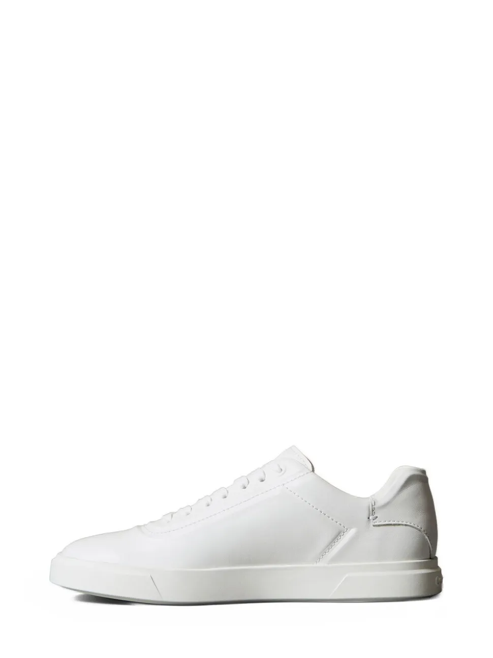 Calvin Klein White Brooke - Leather Tonal Logo Trainers