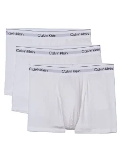 Calvin Klein White Icon Cotton Stretch Boxer Trunks 3 Pack