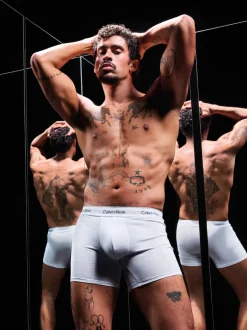 Calvin Klein White Icon Cotton Stretch Boxer Briefs 3 Pack