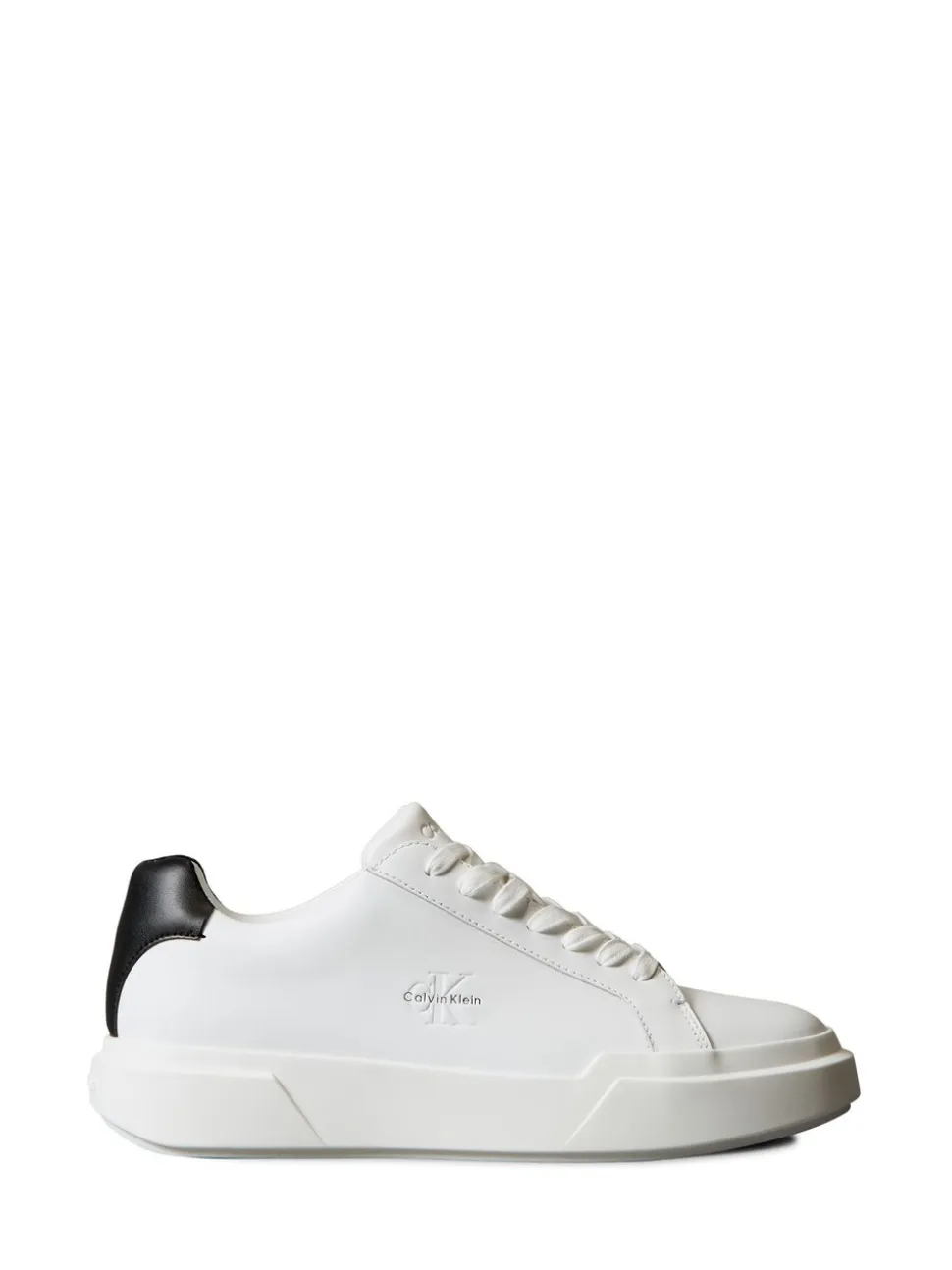 Calvin Klein White Leather Durable Traction NYC Trainers