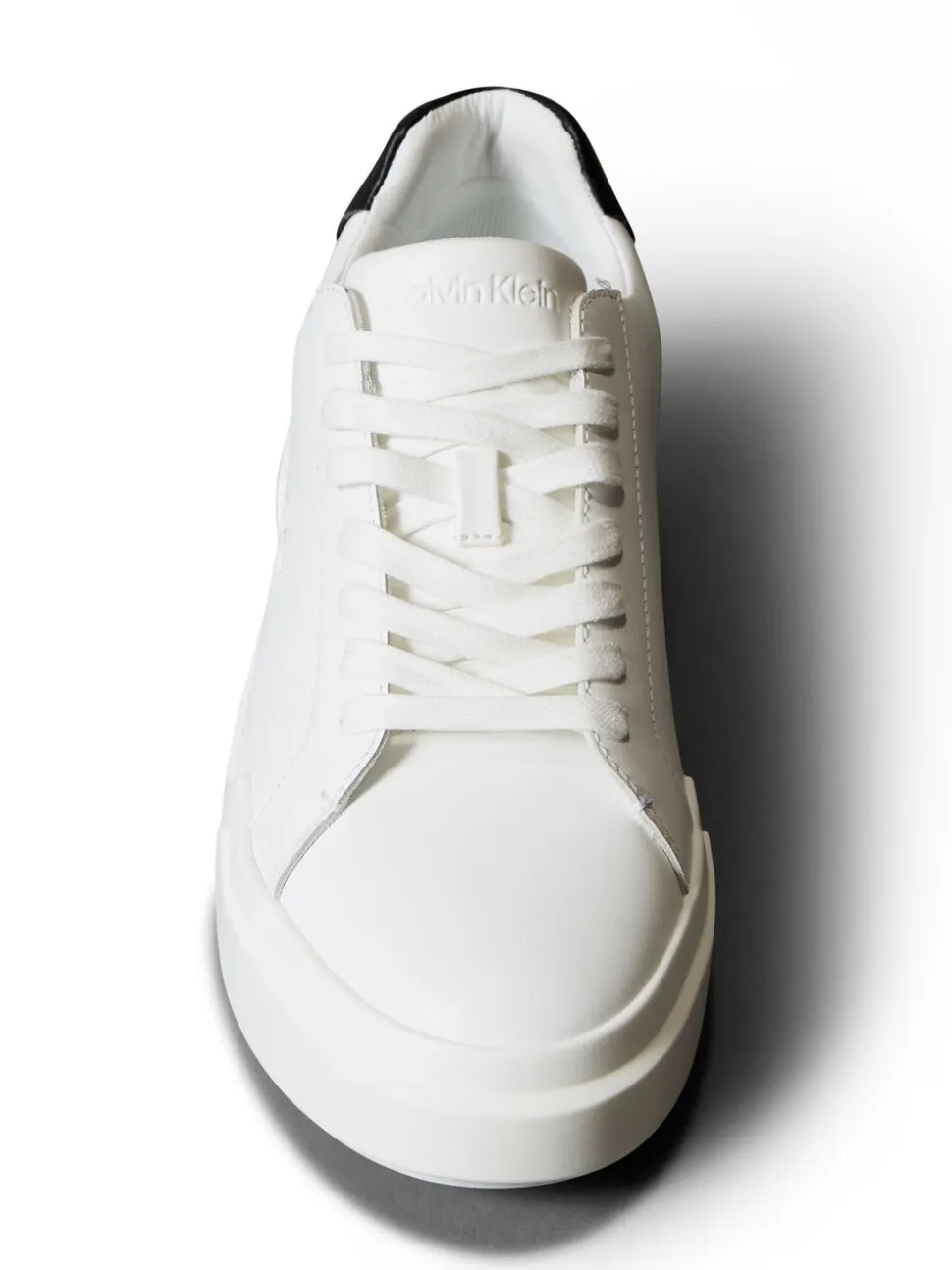 Calvin Klein White Leather Durable Traction NYC Trainers