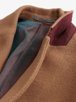 Camel Signature Soft Touch Wool Rich Italian Fabric Epsom Overcoat With Cashmere