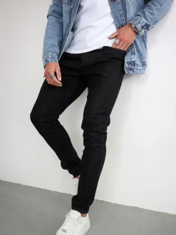 CAPO Black Slim Fit Denim Jeans