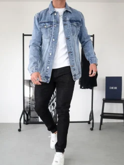 CAPO Black Slim Fit Denim Jeans