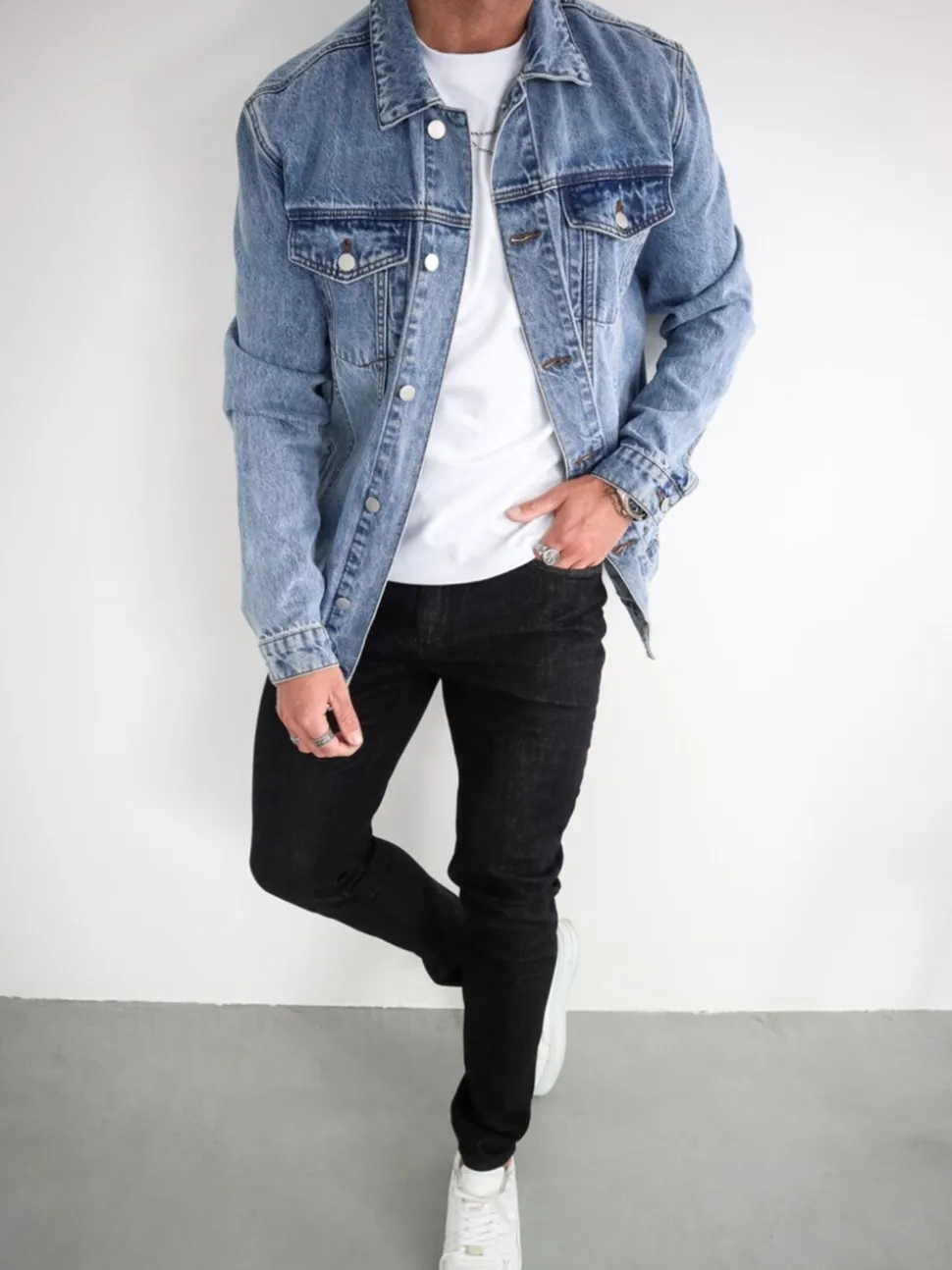 CAPO Black Slim Fit Denim Jeans