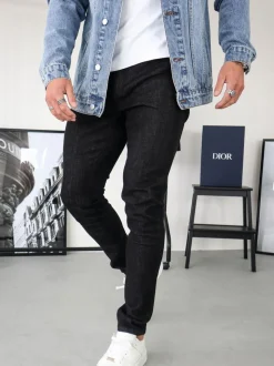 CAPO Black Slim Fit Denim Jeans