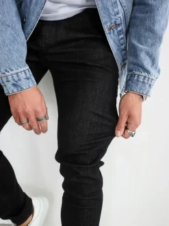 CAPO Black Slim Fit Denim Jeans